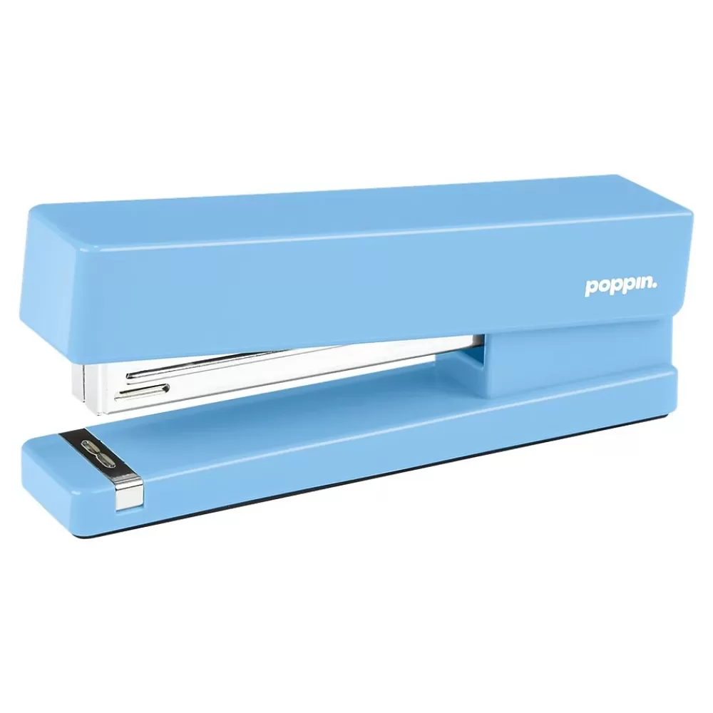 Poppin Staplers<Desktop Stapler, 20-Sheet Capacity, Sky (108542)