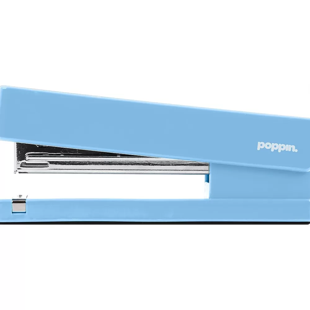 Poppin Staplers<Desktop Stapler, 20-Sheet Capacity, Sky (108542)