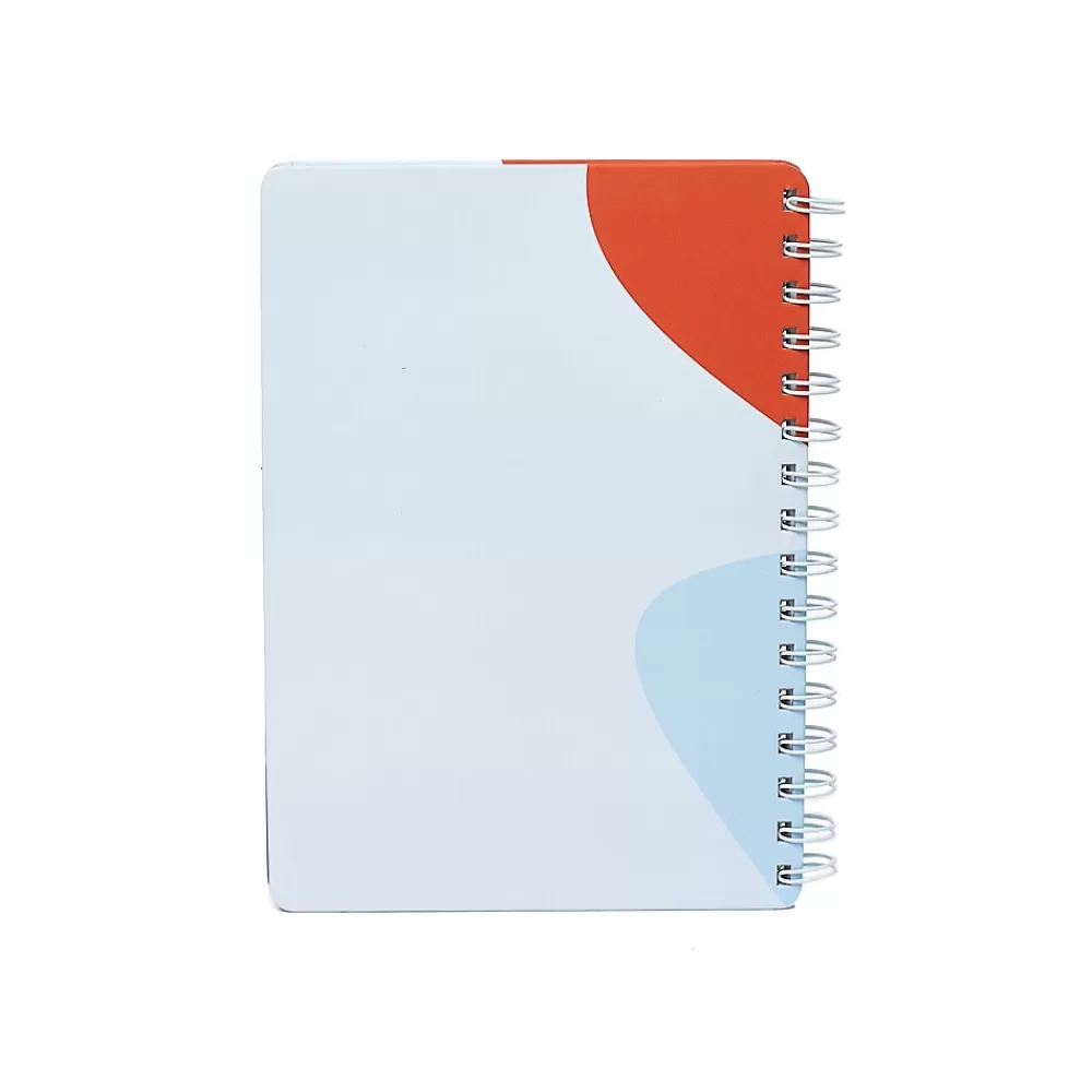 Poppin Notebooks<Elements Notebook, 6" x 8.25", Ruled, 40 Sheets, Blue/Red (108839)