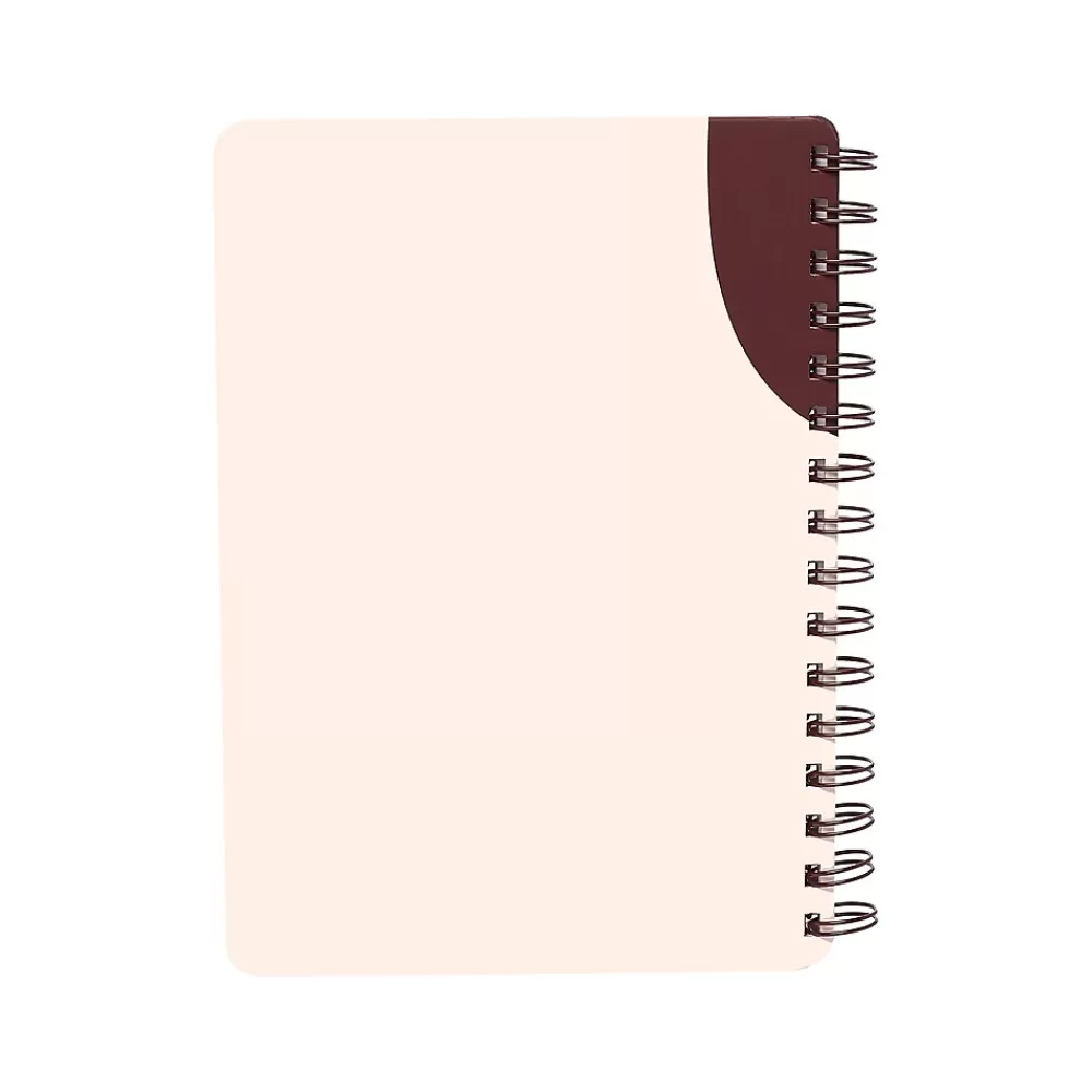 Poppin Notebooks<Elements Notebook, 6" x 8.25", Ruled, 40 Sheets, Pink/Red (108838)