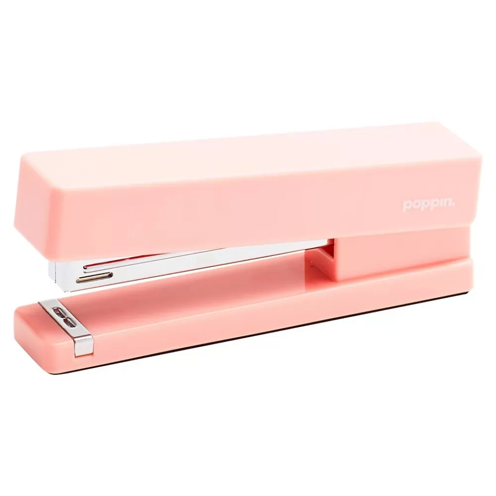 Poppin Staplers<Love-at-First-Sight Desktop Stapler, 20-Sheet Capacity, Blush (104455)