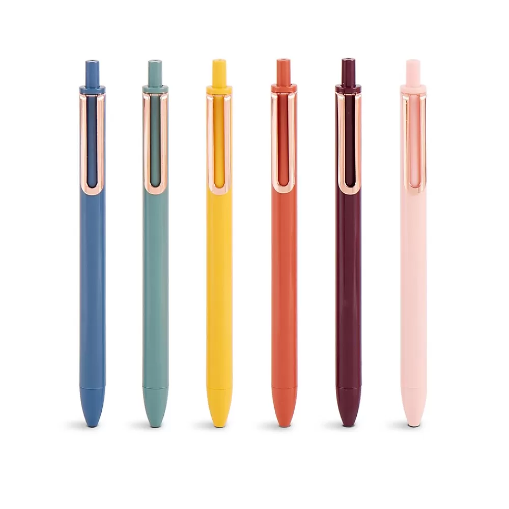 Poppin Pens<Luxe Retractable Gel Pens, Fine Point, 0.7mm, Black Ink, Dozen (107125)
