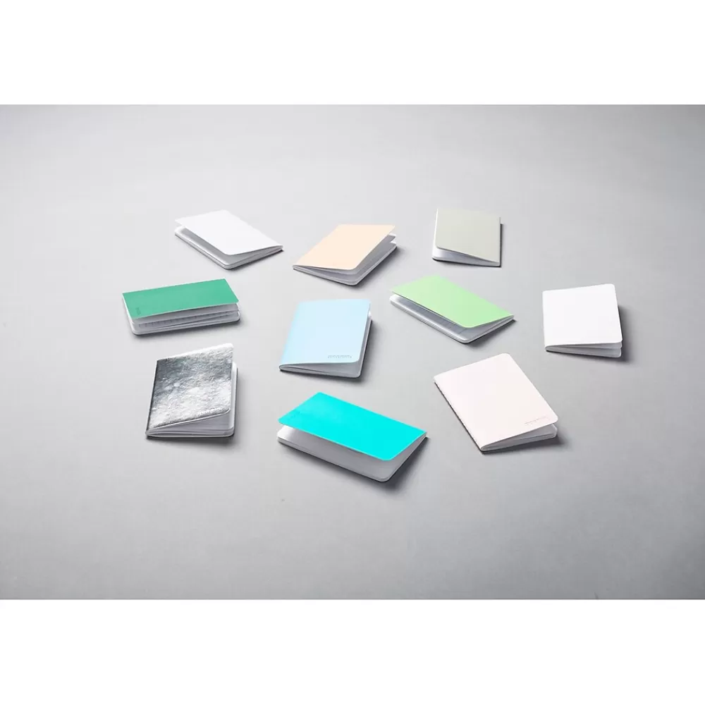 Poppin Notebooks<Mini 1-Subject Pocket Notebook, 3.5" x 5", Narrow Ruled, 32 Sheets, Assorted Colors, 10/Set (104452)