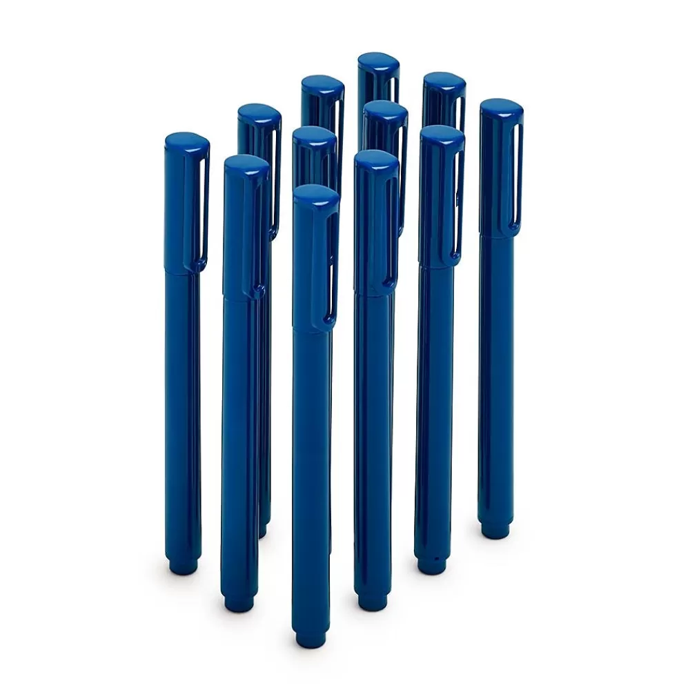 Poppin Pens<Navy Signature Ballpoint Pen, Blue Ink, Set of 100 (104603)