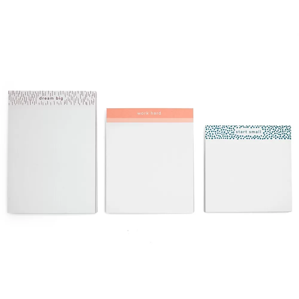 Poppin Notepads<Notepads, Ruled, Assorted Colors, 80 Sheets/Pad, 3 Pads/Pack (108242)