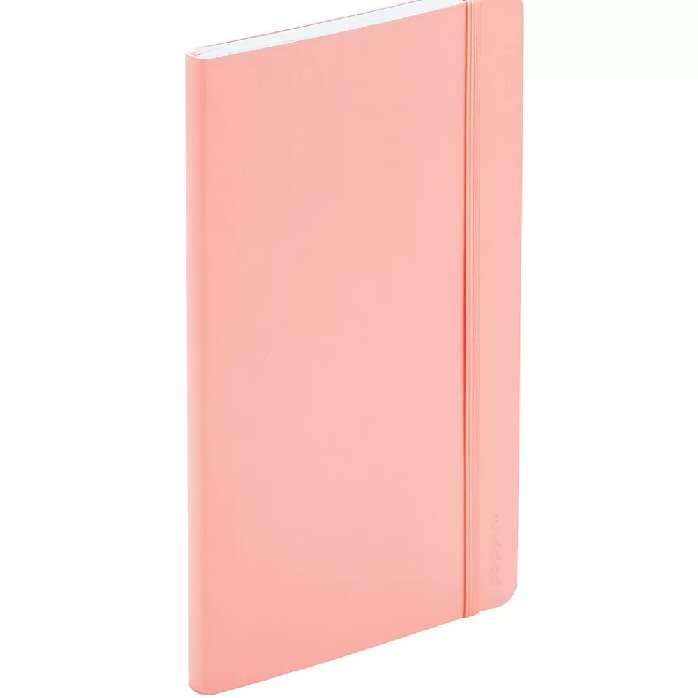 Poppin Notebooks<Soft Cover 1-Subject Pocket Notebook, 5" x 8.25", Narrow Ruled, 96 Sheets, Pink (104451)