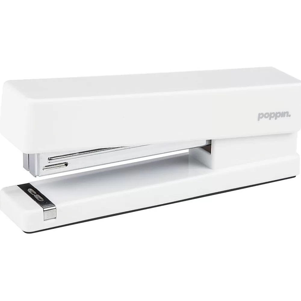 Poppin Staplers<Stapler, 20 Sheet Capacity, White (100152)