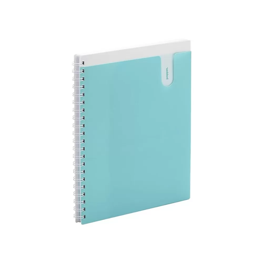 Poppin Subject Notebooks<1-Subject Notebooks, 8.5" x 11", College Ruled, 80 Sheets, Blue (102043)