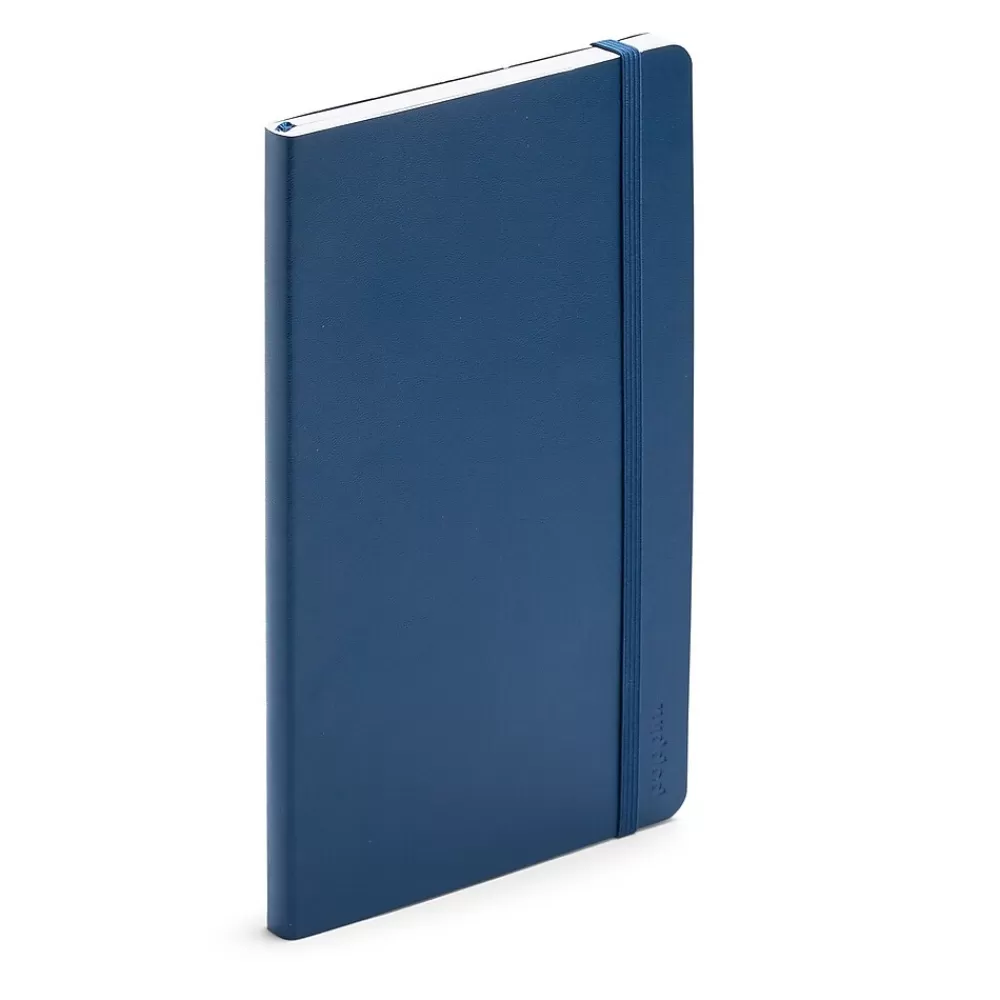 Poppin Subject Notebooks<Subject Notebooks, 5" x 8.25", College Ruled, 86 Sheets, Blue, 28/Carton (100358-MC)