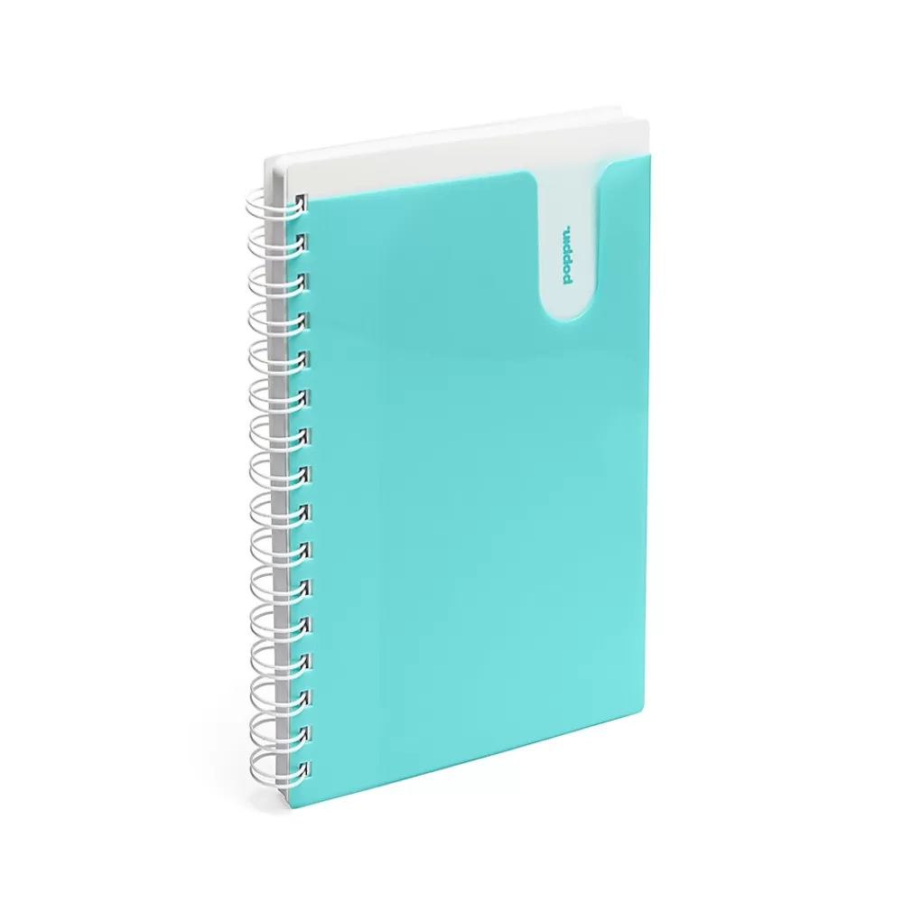 Poppin Subject Notebooks<1-Subject Notebooks, 6" x 8", College Ruled, 80 Sheets, Blue, 24/Carton (101351-MC)