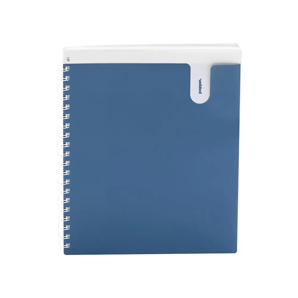 Poppin Subject Notebooks<The Pick-Your-Pocket 1-Subject Notebook, 8.5" x 11", Ruled, 80 Sheets, Slate Blue (106634)
