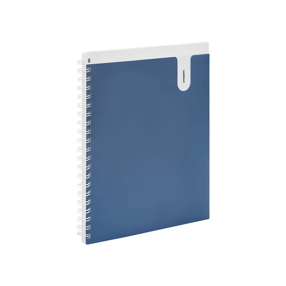 Poppin Subject Notebooks<The Pick-Your-Pocket 1-Subject Notebook, 8.5" x 11", Ruled, 80 Sheets, Slate Blue (106634)