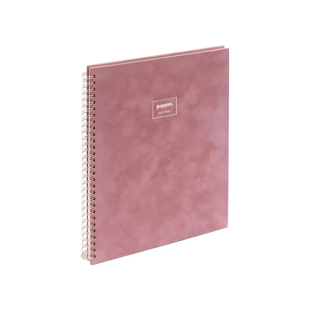 Poppin Subject Notebooks<Velvet 1-Subject Professional Notebooks, 8.25" x 10.25", College Ruled, 40 Sheets, Pink (106158)