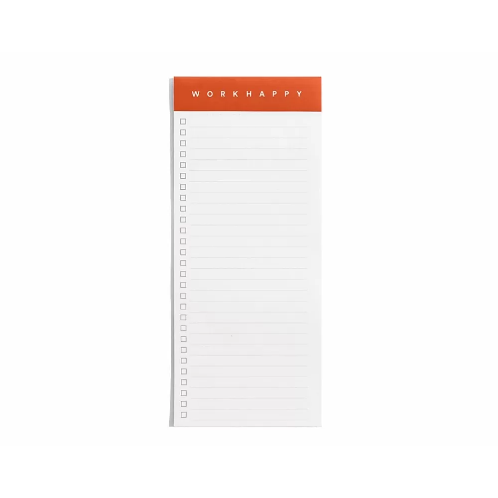Poppin Notepads<Work Happy Magnetic List Pads, Lagoon/Clay/Olive, 50 Sheets/Pad, 3 Pads/Pack (106511)