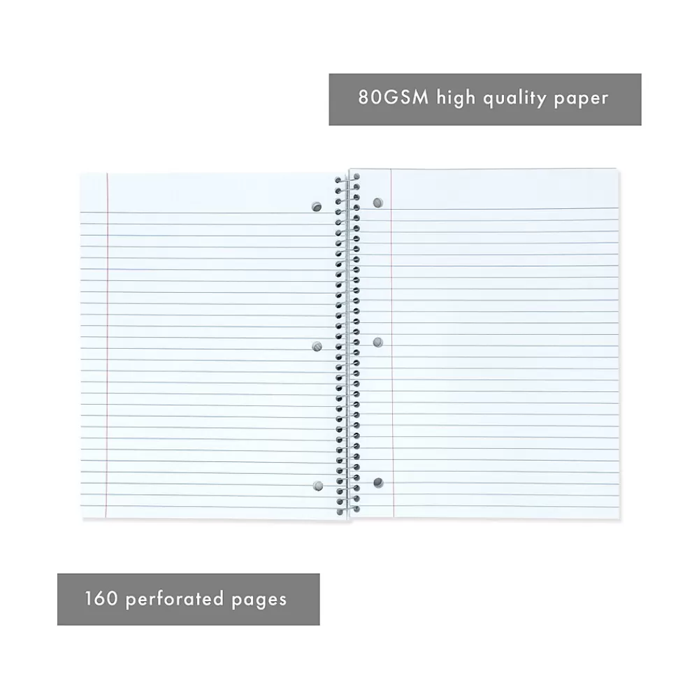 Pukka Pad Subject Notebooks<Basics Subject Notebook, 7.5" x 10.5", College-Ruled, 80 Sheets, White, 3/Pack (9759-BAS)