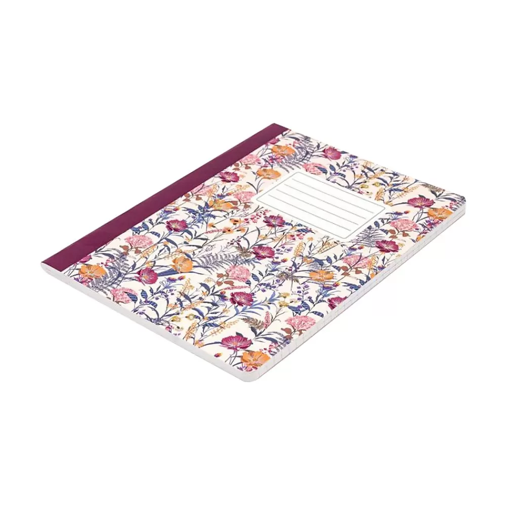 Pukka Pad Notebooks<Bloom Composition Notebooks, 7.5" x 9.7", College Ruled, 70 Sheets, Assorted Colors, 3/Pack (9516-BLM)