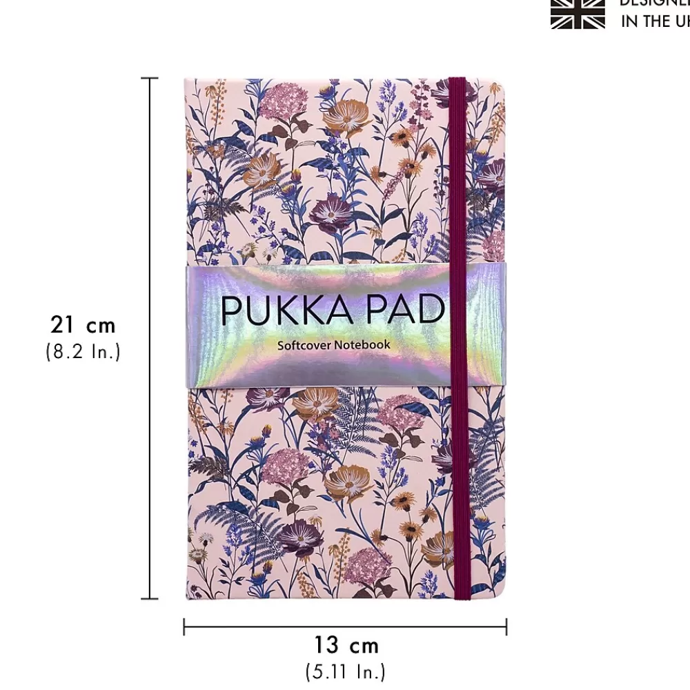 Pukka Pad Subject Notebooks<Bloom Subject Notebooks, Narrow Ruled, Black, 3/Pack (PUK9493BLM)