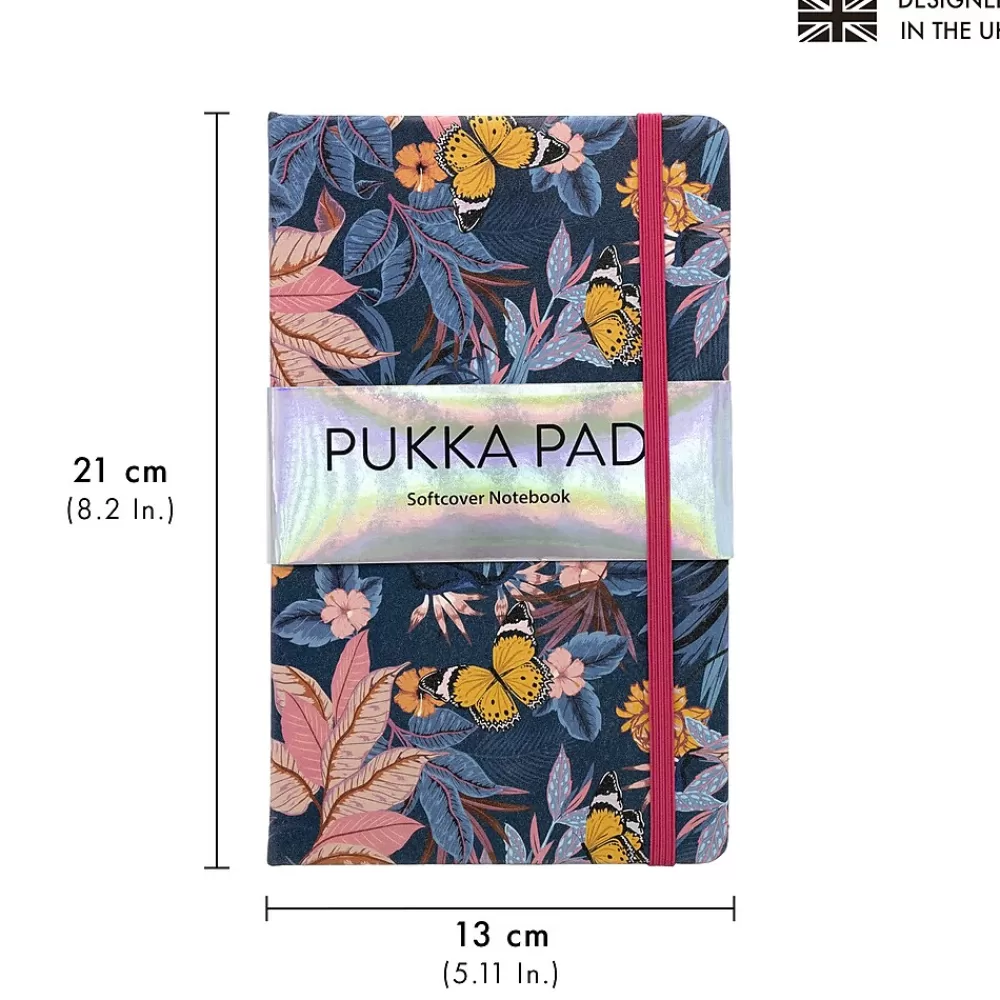 Pukka Pad Subject Notebooks<Bloom Subject Notebooks, Narrow Ruled, Blue, 3/Pack (PUK9491BLM)