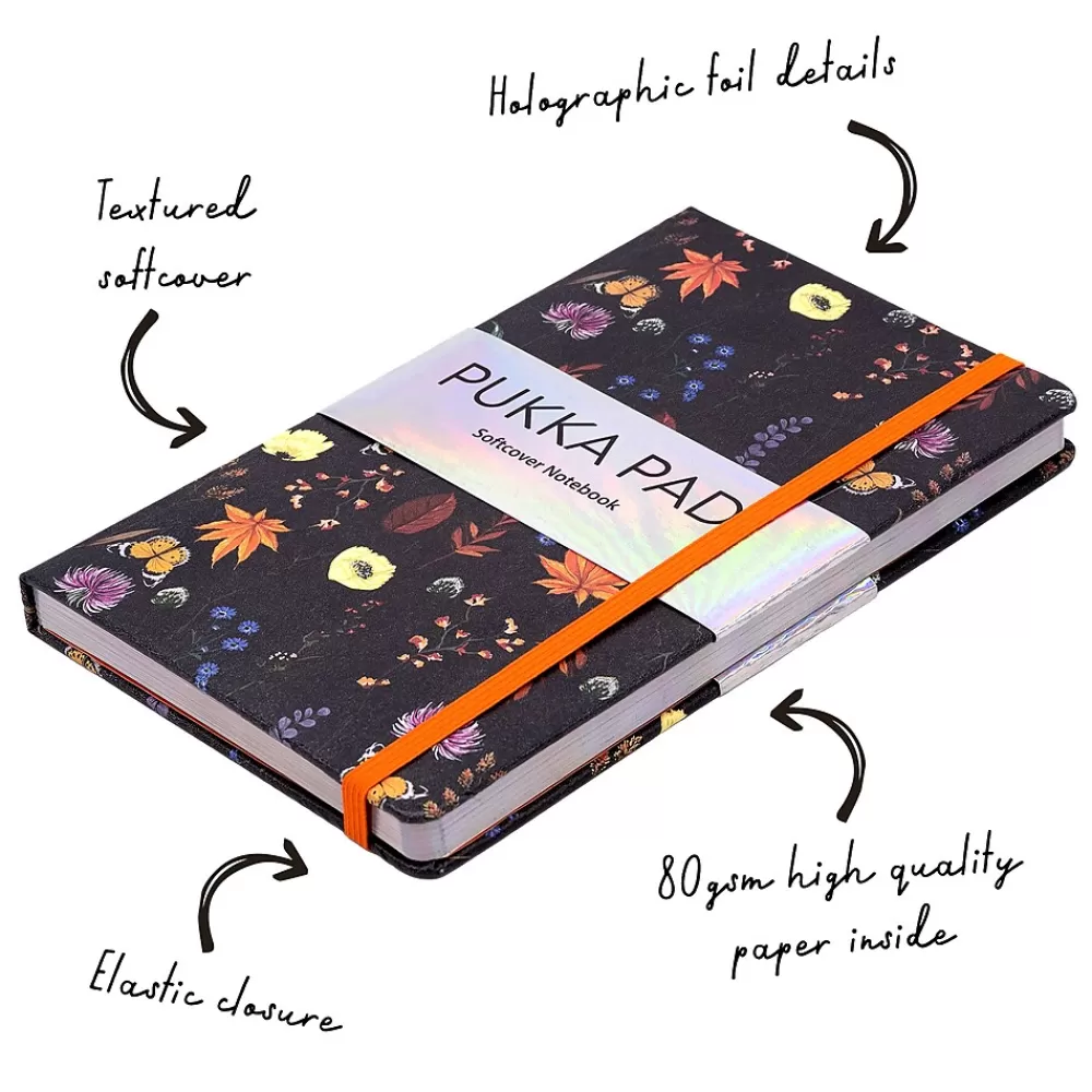 Pukka Pad Subject Notebooks<Bloom Subject Notebooks, Narrow Ruled, White, 3/Pack (PUK9492BLM)