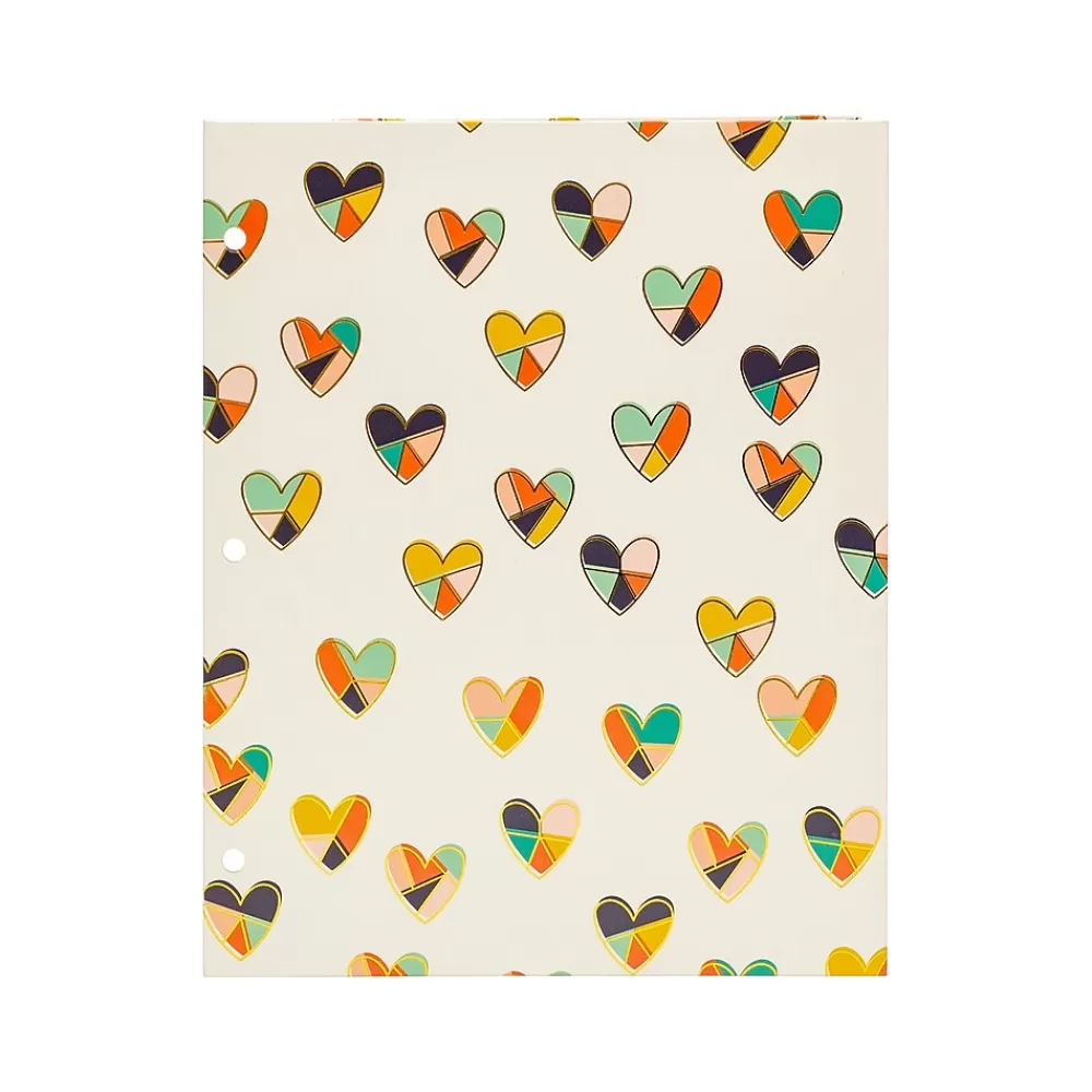 Pukka Pad Pocket Folders<Carpe Diem Floral Love 3-Hole Punched 2-Pocket Portfolio Folders, Assorted Colors, 6/Pack (9098-CD)
