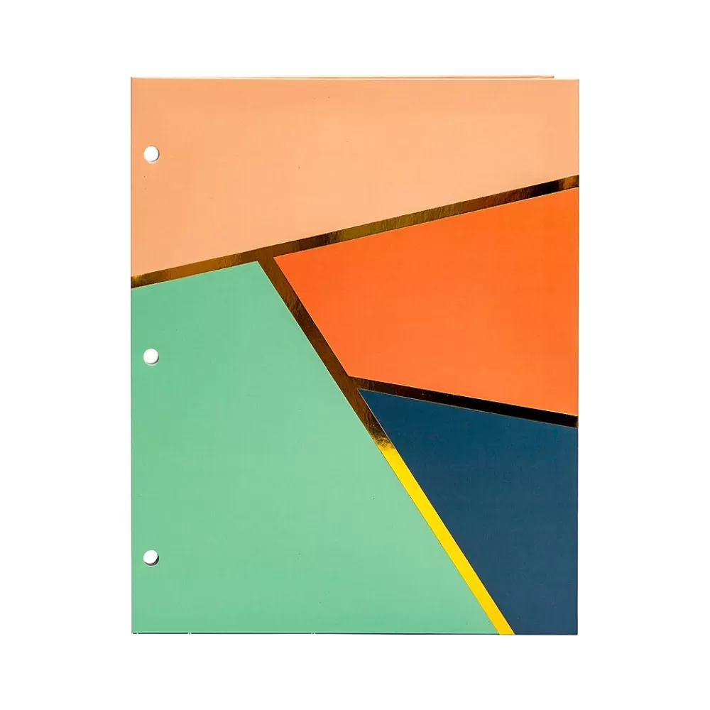 Pukka Pad Pocket Folders<Carpe Diem Floral Love 3-Hole Punched 2-Pocket Portfolio Folders, Assorted Colors, 6/Pack (9098-CD)