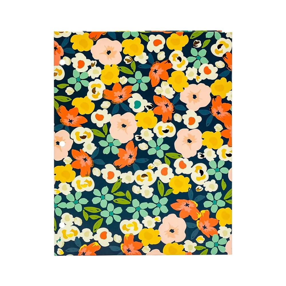 Pukka Pad Pocket Folders<Carpe Diem Floral Love 3-Hole Punched 2-Pocket Portfolio Folders, Assorted Colors, 6/Pack (9098-CD)