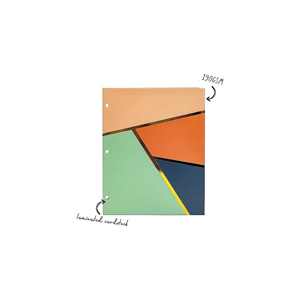 Pukka Pad Pocket Folders<Carpe Diem Floral Love 3-Hole Punched 2-Pocket Portfolio Folders, Assorted Colors, 6/Pack (9098-CD)