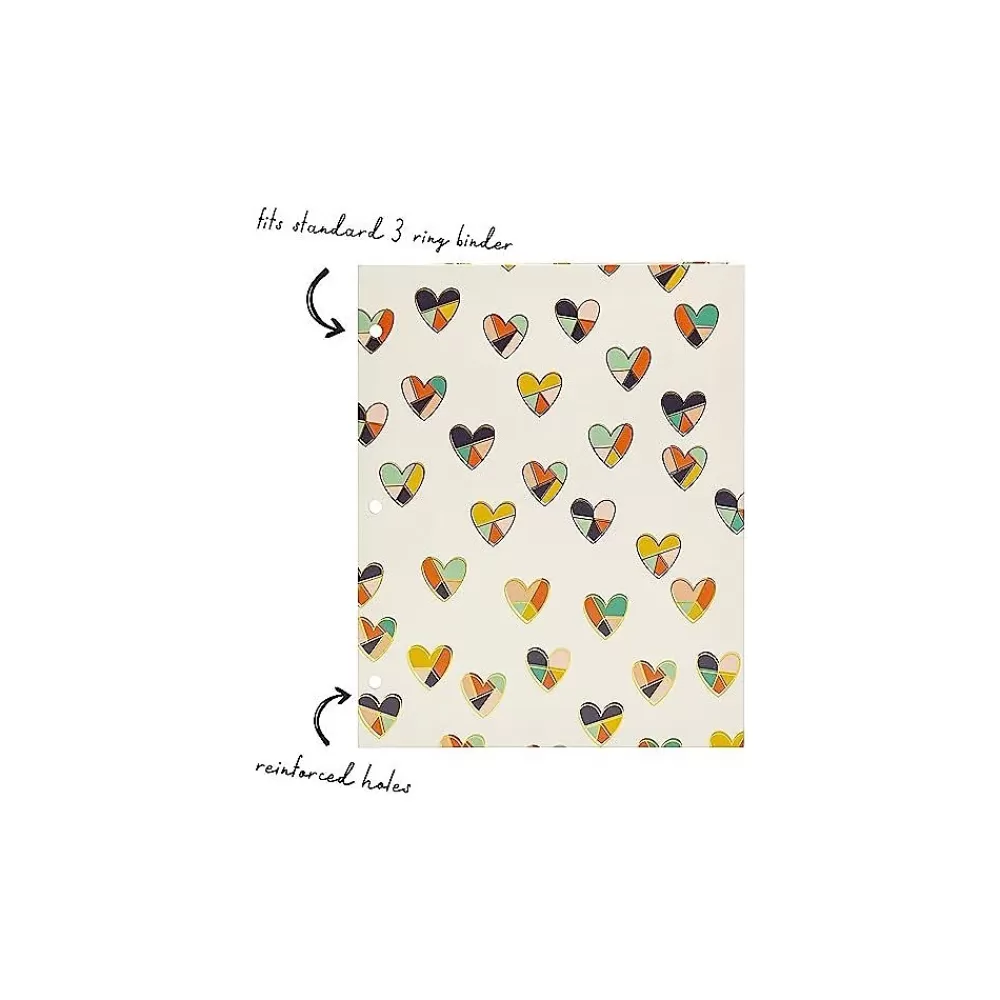 Pukka Pad Pocket Folders<Carpe Diem Floral Love 3-Hole Punched 2-Pocket Portfolio Folders, Assorted Colors, 6/Pack (9098-CD)
