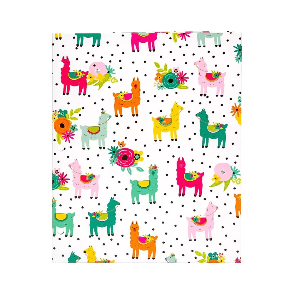 Pukka Pad Pocket Folders<Carpe Diem Rainbow Color Wash 3-Hole Punched 2-Pocket Portfolio Folders, Assorted Colors, 6/Pack (9097-CD)