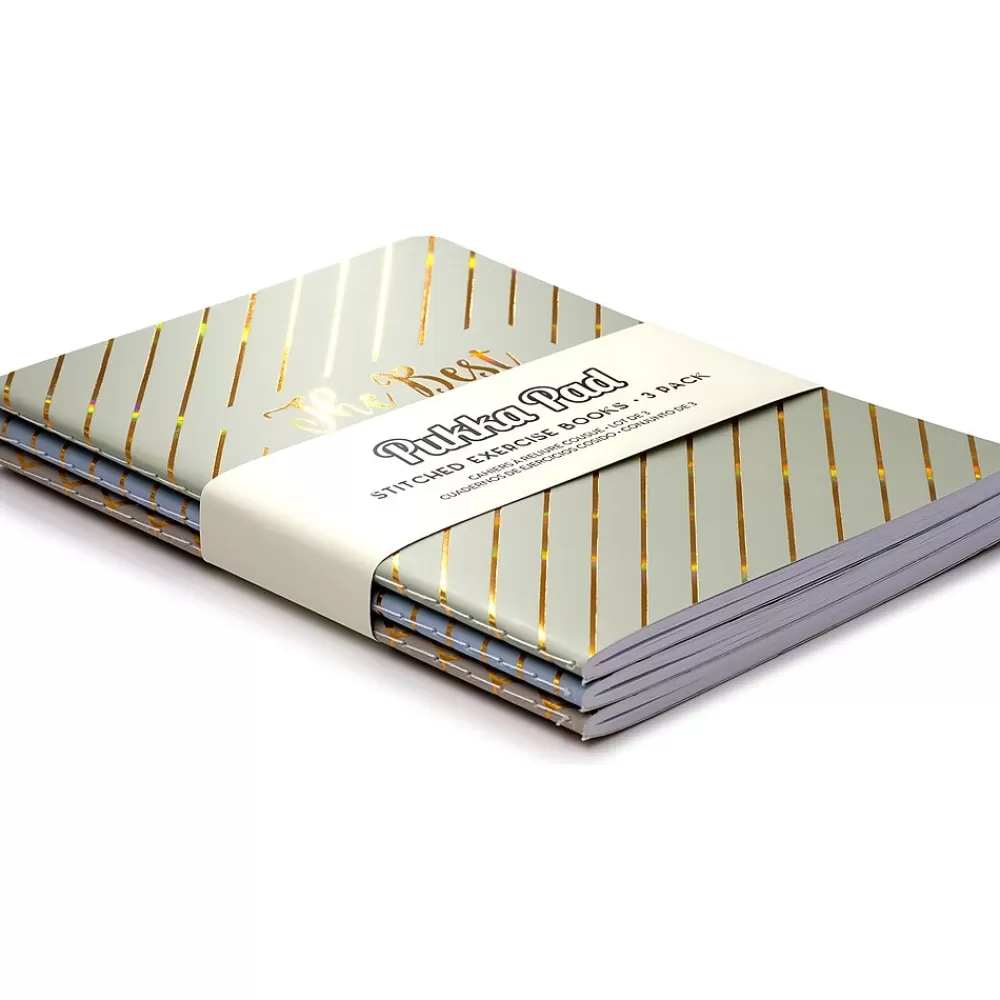 Pukka Pad Composition Notebooks<Composition Notebooks, 4.6" x 6.8", College-Ruled, 20 Sheets, Assorted Colors, 3/Pack (9979(AST)-HZE)