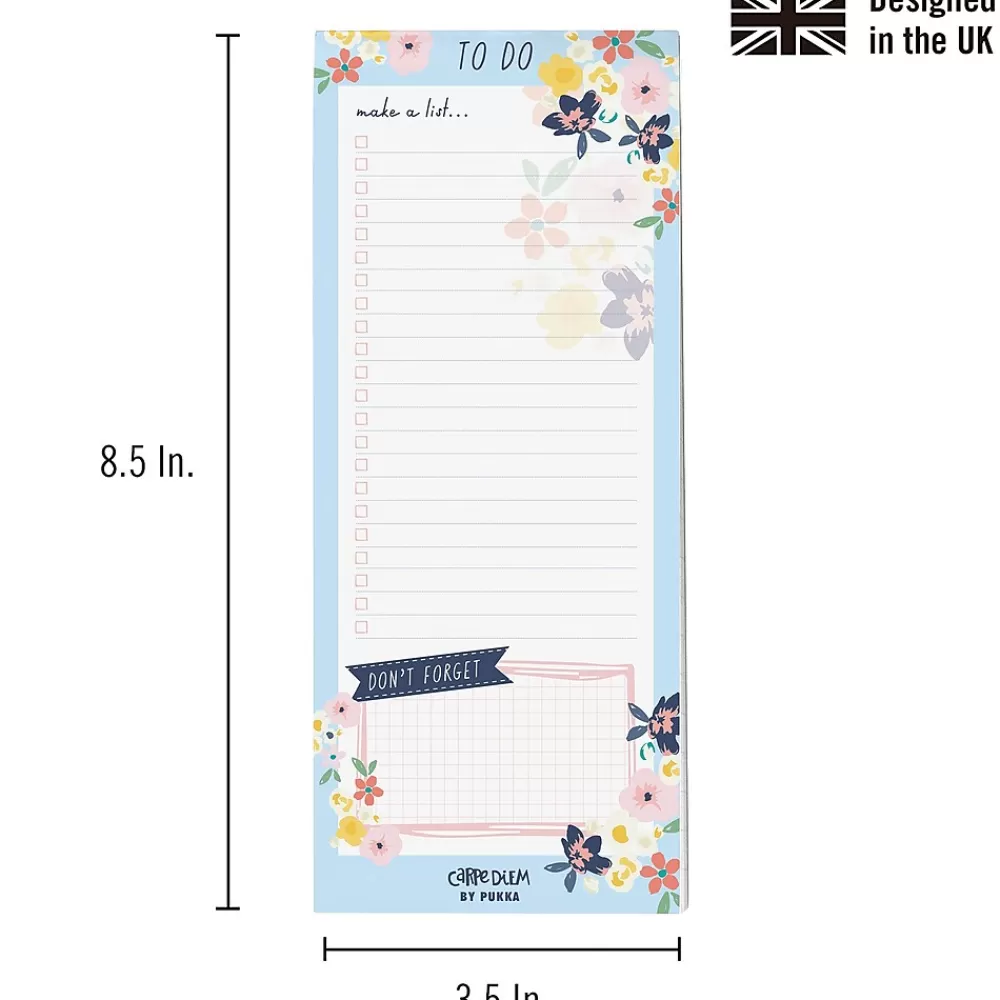 Pukka Pad Notepads<Ditzy Floral Memo Pad, Assorted Colors, 6/Pack (PUK9206CD)