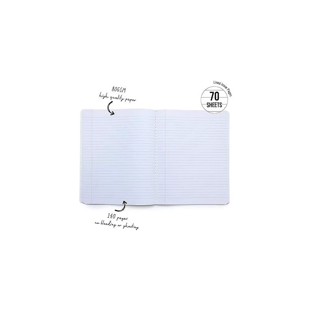 Pukka Pad Composition Notebooks<Glee Composition Notebooks, 7.5" x 9.75", College Ruled, 70 Sheets, Green, 3/Pack (8871-GLE)