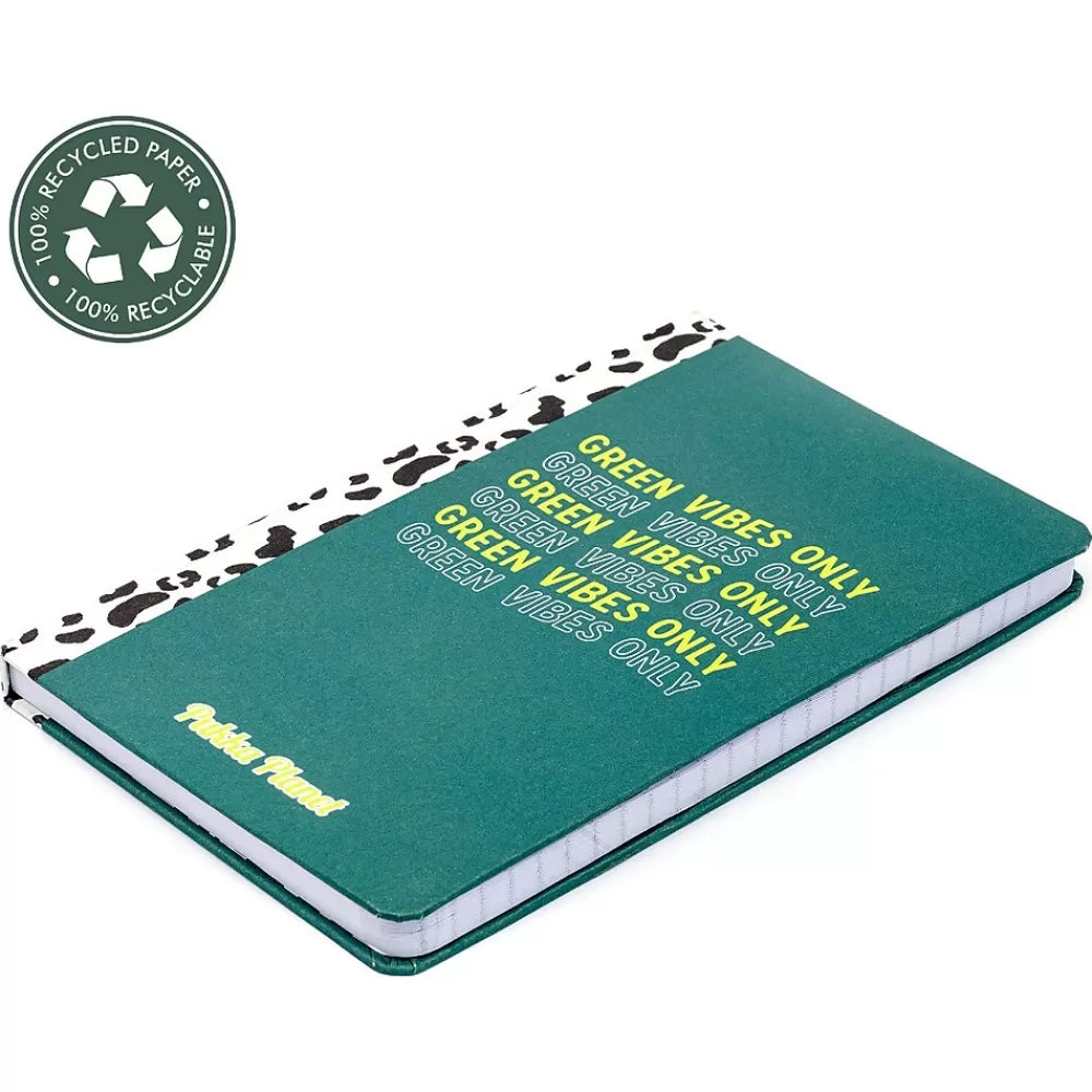 Pukka Pad Composition Notebooks<Green Vibes Only Notebook, 5.28" x 8.46", Wide-Ruled, 96 Sheets, Green (9704-SPP)