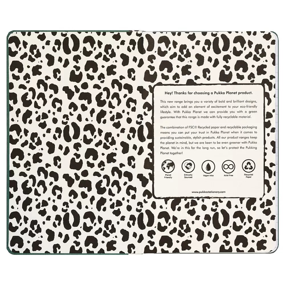 Pukka Pad Composition Notebooks<Green Vibes Only Notebook, 5.28" x 8.46", Wide-Ruled, 96 Sheets, Green (9704-SPP)