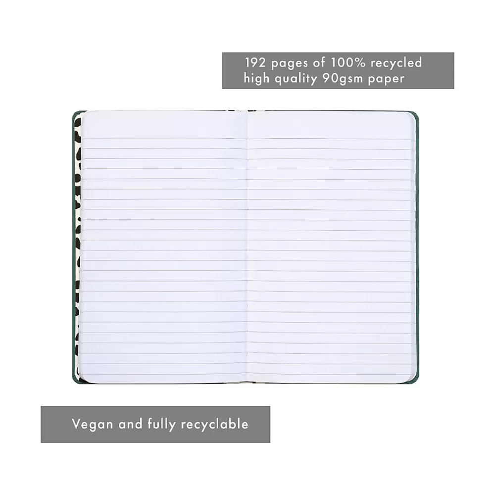Pukka Pad Composition Notebooks<Green Vibes Only Notebook, 5.28" x 8.46", Wide-Ruled, 96 Sheets, Green (9704-SPP)