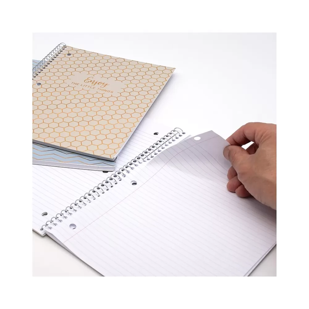 Pukka Pad Subject Notebooks<Haze 1-Subject Notebooks, 8" x 10.3", College-Ruled, 50 Sheets, Assorted Colors, 3/Pack (9978(AST)-HZE)