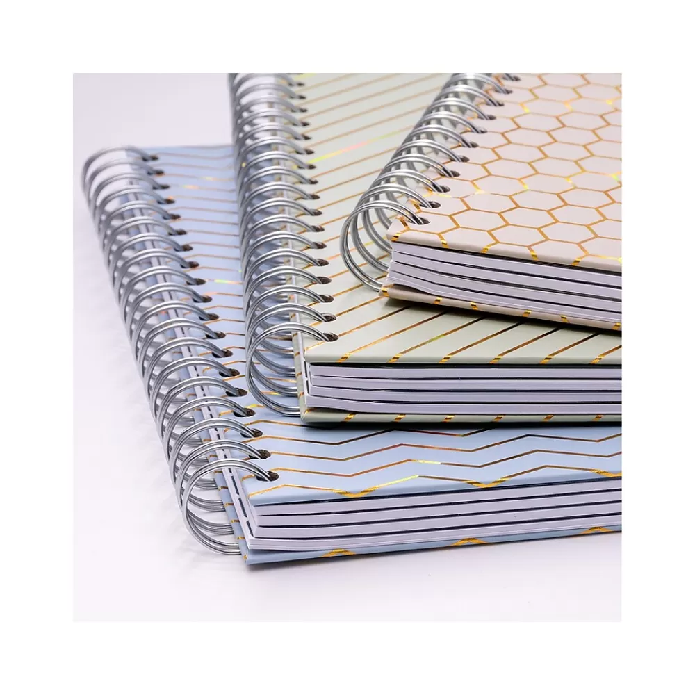Pukka Pad Subject Notebooks<Haze 5-Subject Notebooks, 7.4" x 9.84", Ruled, 100 Sheets, Assorted Colors, 3/Pack (9975(AST)-HZE)