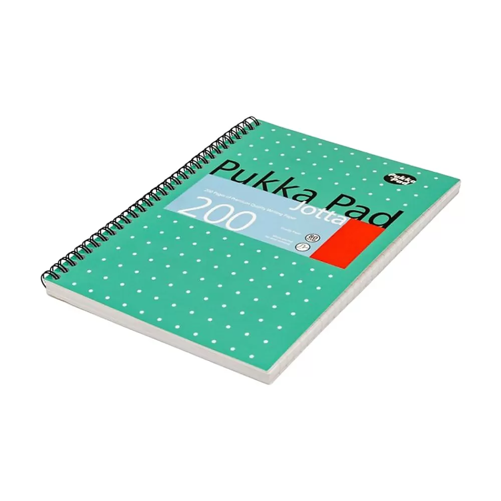 Pukka Pad Notebooks<Metallic Jotta Professional Notebooks, 6.9" x 9.8", College Ruled, 100 Sheets, Green, 3/Pack (8520-MET)
