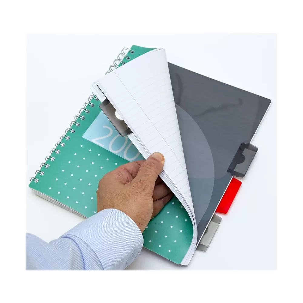 Pukka Pad Subject Notebooks<Metallic 5-Subject Notebook, Ruled, 100 Sheets, Green, 3/Pack (8748-MET)