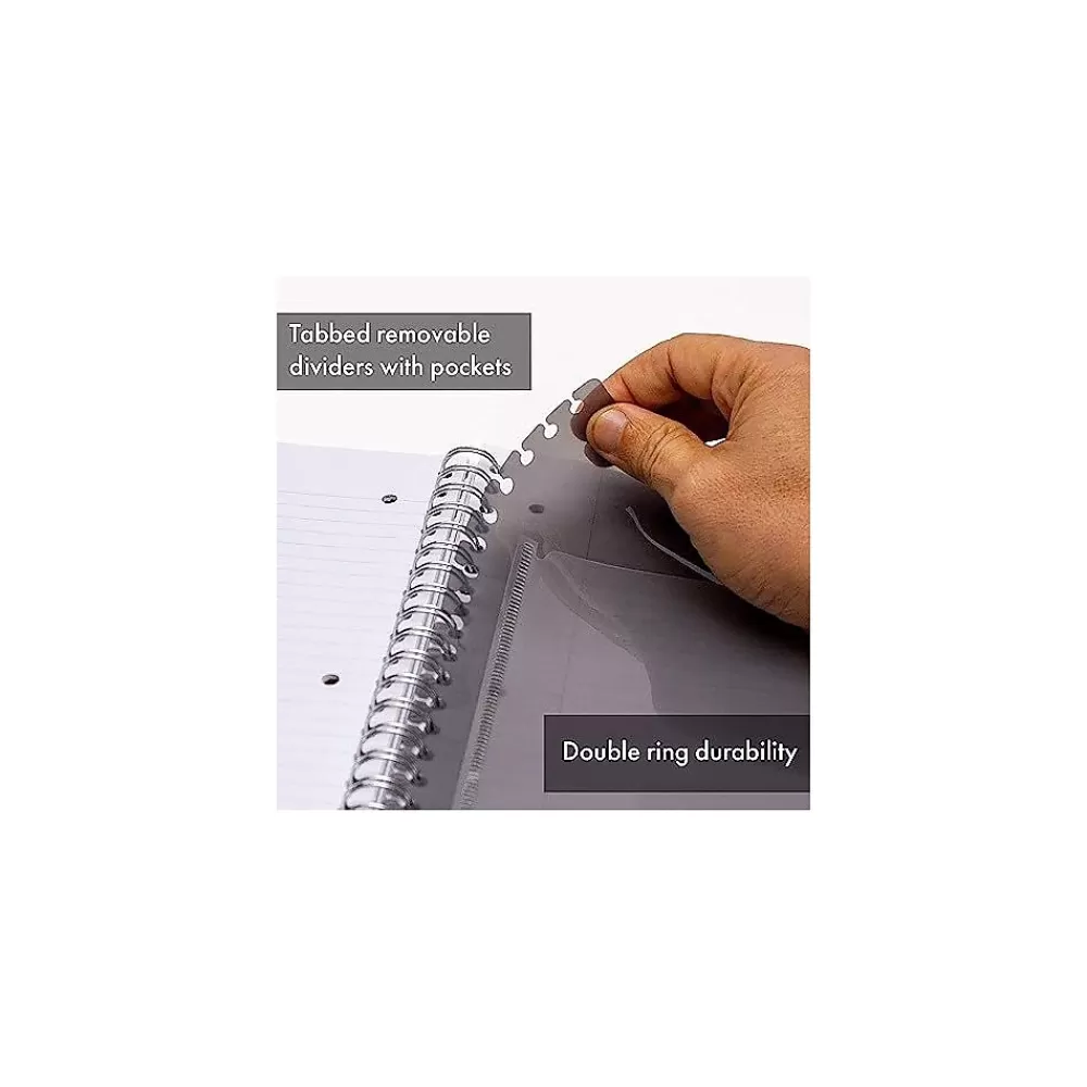 Pukka Pad Subject Notebooks<Metallic 5-Subject Notebook, Ruled, 100 Sheets, Green, 3/Pack (8748-MET)