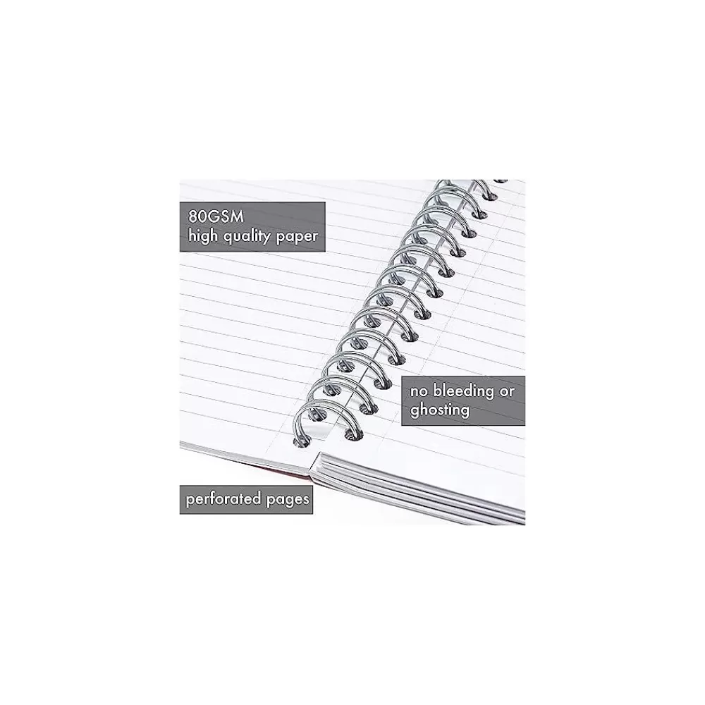 Pukka Pad Subject Notebooks<Metallic 5-Subject Notebook, Ruled, 100 Sheets, Green, 3/Pack (8748-MET)
