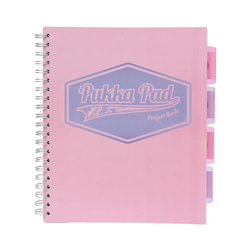 Pukka Pad Subject Notebooks<Pastels 5-Subject Notebooks, 8.5" x 11", Ruled, 100 Sheets, Assorted Colors, 3/Pack (8867-PST)