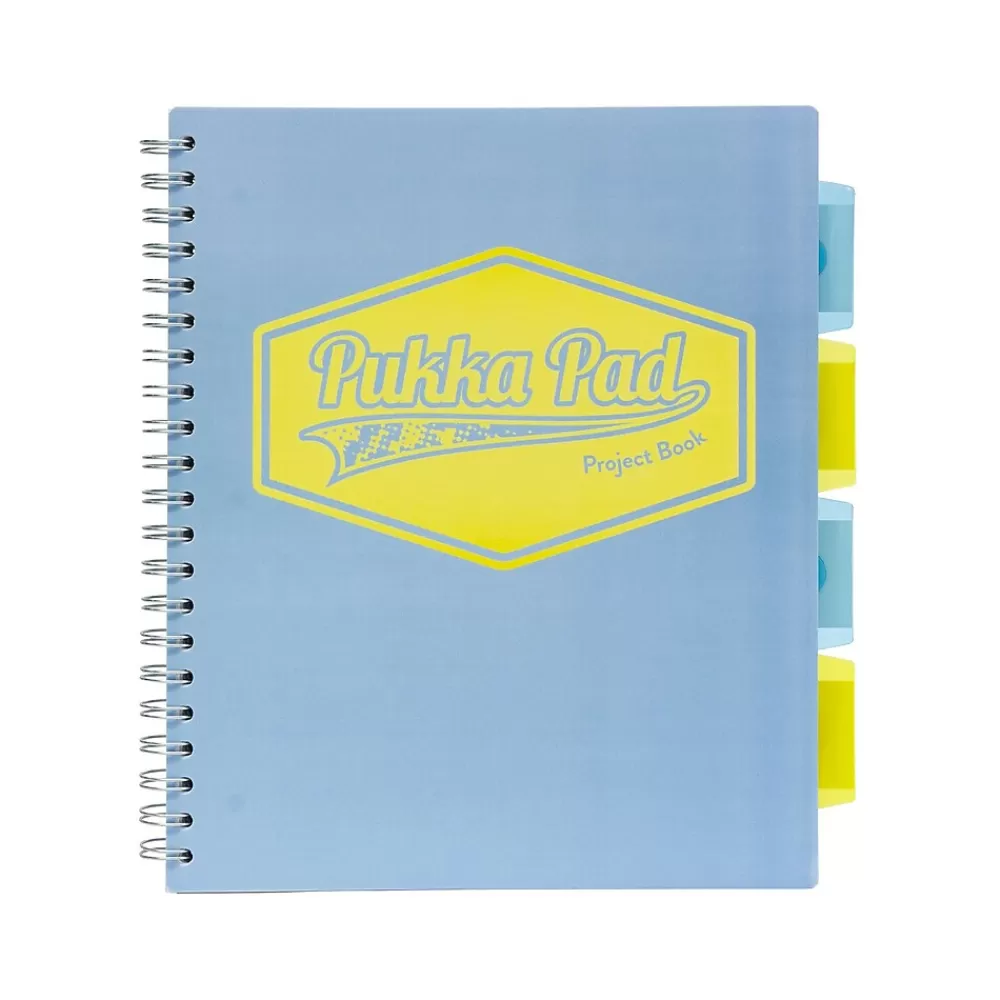 Pukka Pad Subject Notebooks<Pastels 5-Subject Notebooks, 8.5" x 11", Ruled, 100 Sheets, Assorted Colors, 3/Pack (8867-PST)