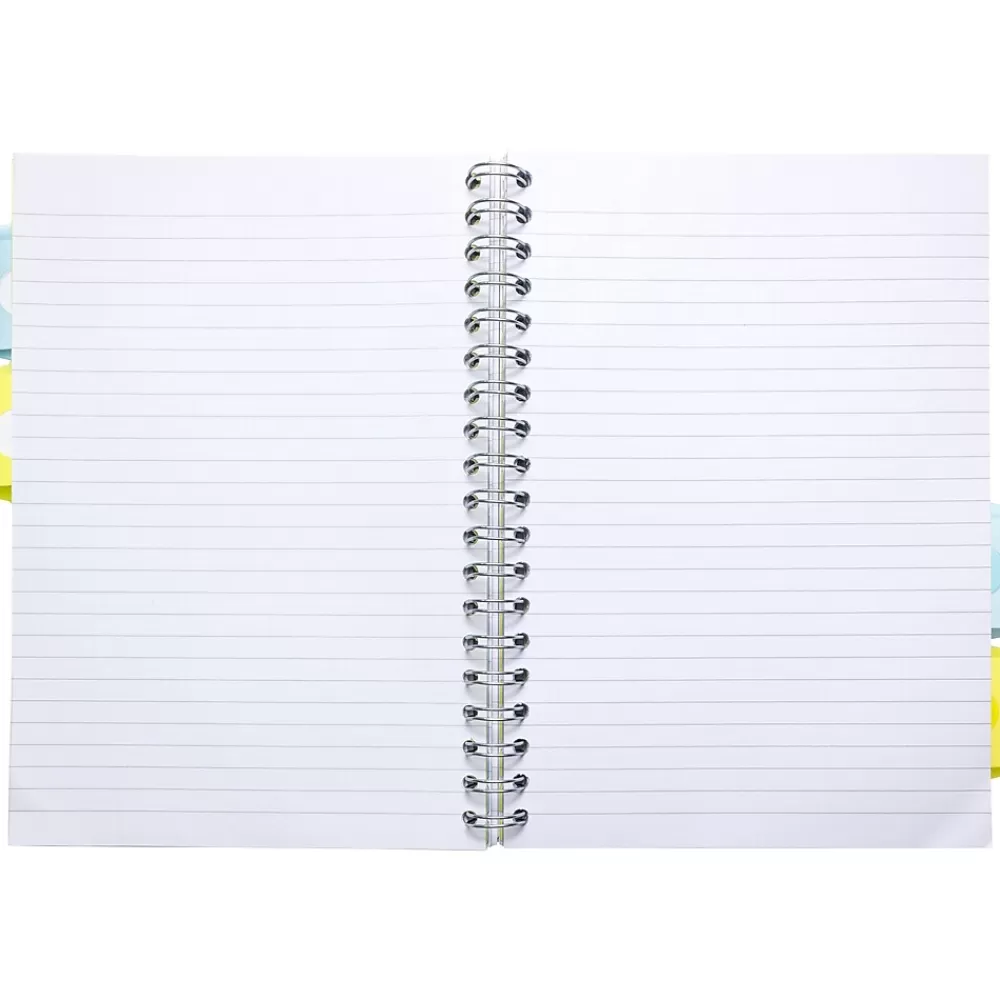 Pukka Pad Subject Notebooks<Pastels 5-Subject Notebooks, 7" x 10", Ruled, 100 Sheets, Assorted Colors, 3/Pack (3032-PST)