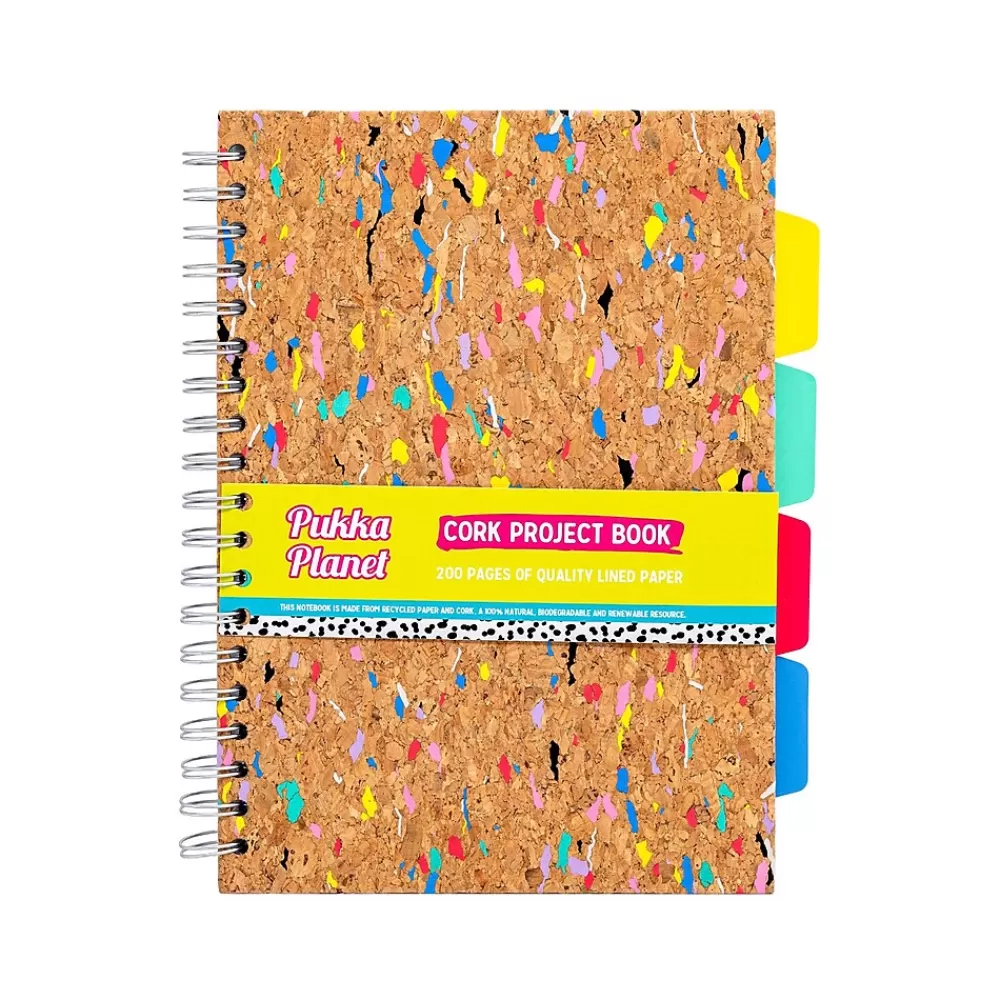 Pukka Pad Subject Notebooks<Planet Project Book, 7.13" x 10.12", Wide-Ruled, 100 Sheets, Multicolor (9856-SPP)