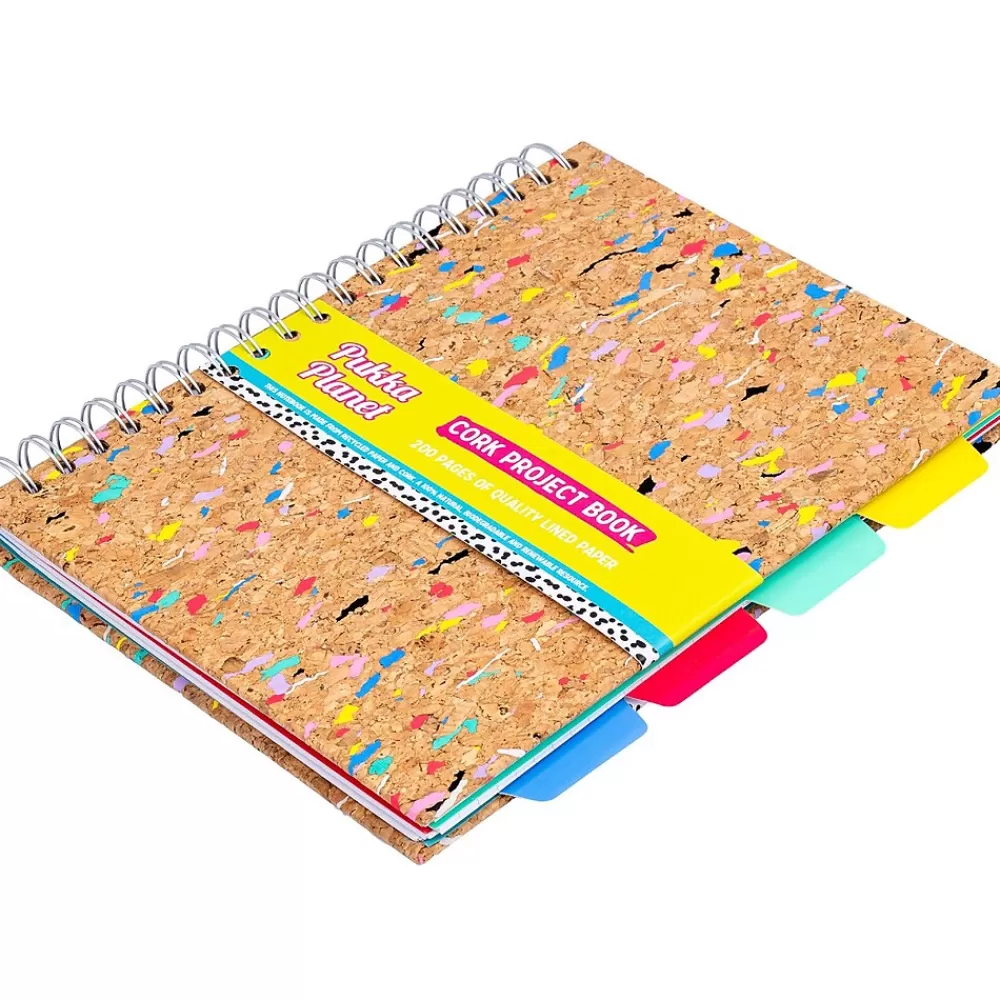 Pukka Pad Subject Notebooks<Planet Project Book, 7.13" x 10.12", Wide-Ruled, 100 Sheets, Multicolor (9856-SPP)