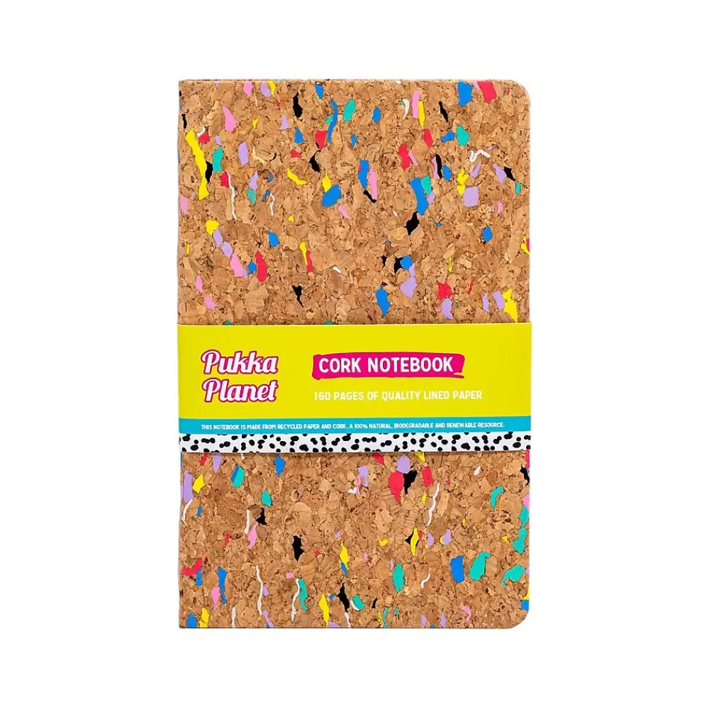 Pukka Pad Subject Notebooks<Planet Softcover Notebook, 5.31" x 8.46", Wide-Ruled, 80 Sheets, Multicolor (9855-SPP)