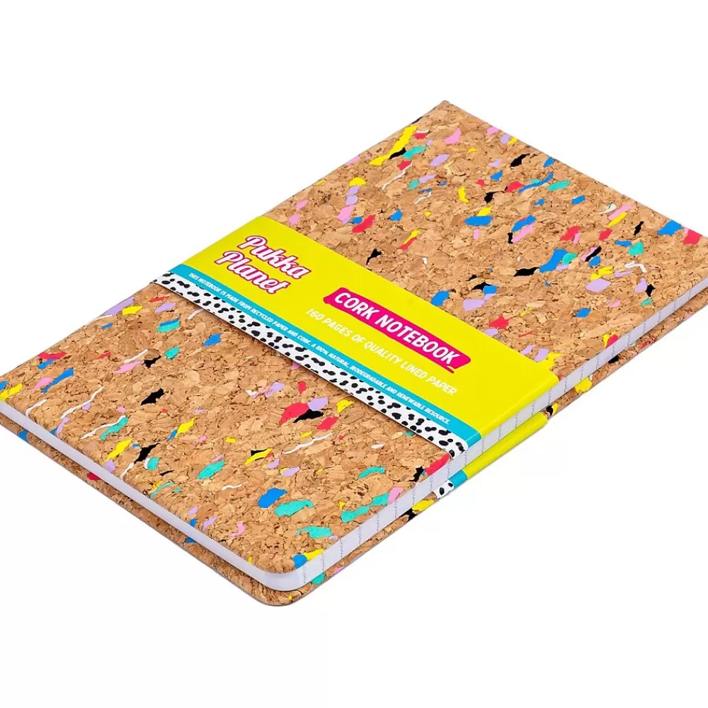 Pukka Pad Subject Notebooks<Planet Softcover Notebook, 5.31" x 8.46", Wide-Ruled, 80 Sheets, Multicolor (9855-SPP)