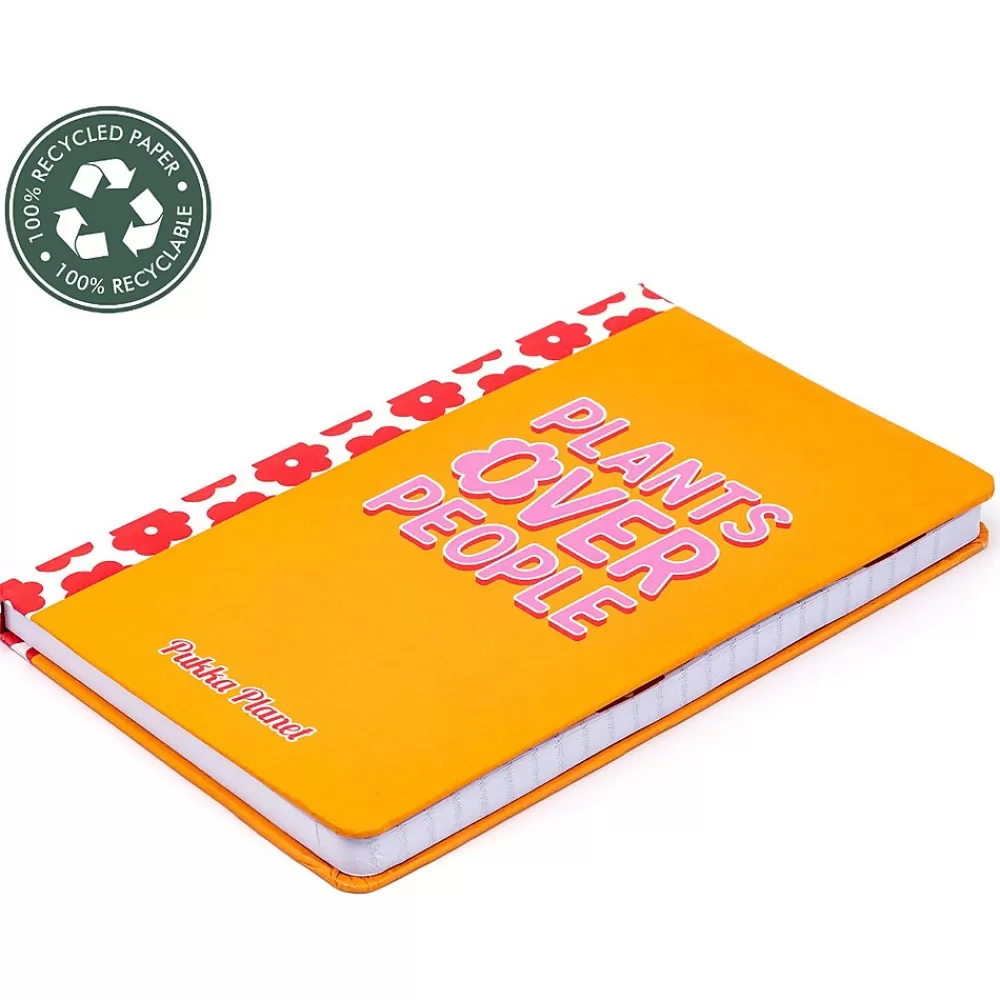 Pukka Pad Composition Notebooks<Plants Over People Notebook, 5.28" x 8.46", Wide-Ruled, 96 Sheets, Orange (9705-SPP)