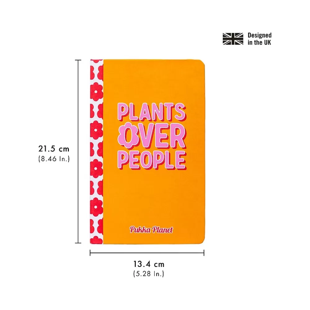 Pukka Pad Composition Notebooks<Plants Over People Notebook, 5.28" x 8.46", Wide-Ruled, 96 Sheets, Orange (9705-SPP)